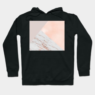 Blush pink layers of rose gold and marble Hoodie